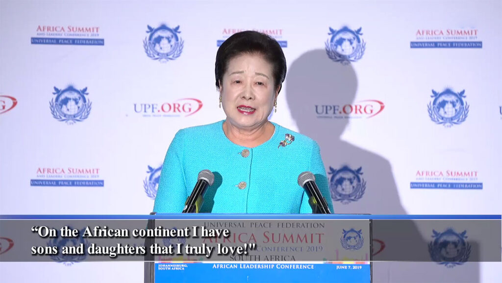 True Mother's message at the Africa Summit and Leaders' Conference 2019 1 tms