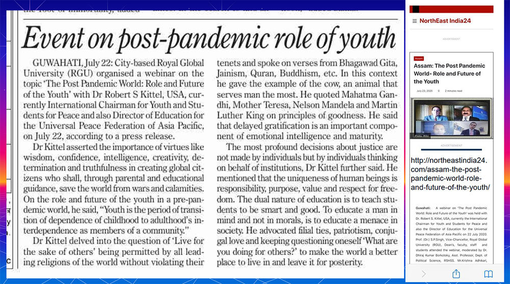 India: Webinar on “COVID-19 Crisis Management in India: Where Do We Stand?” 3 in3 3