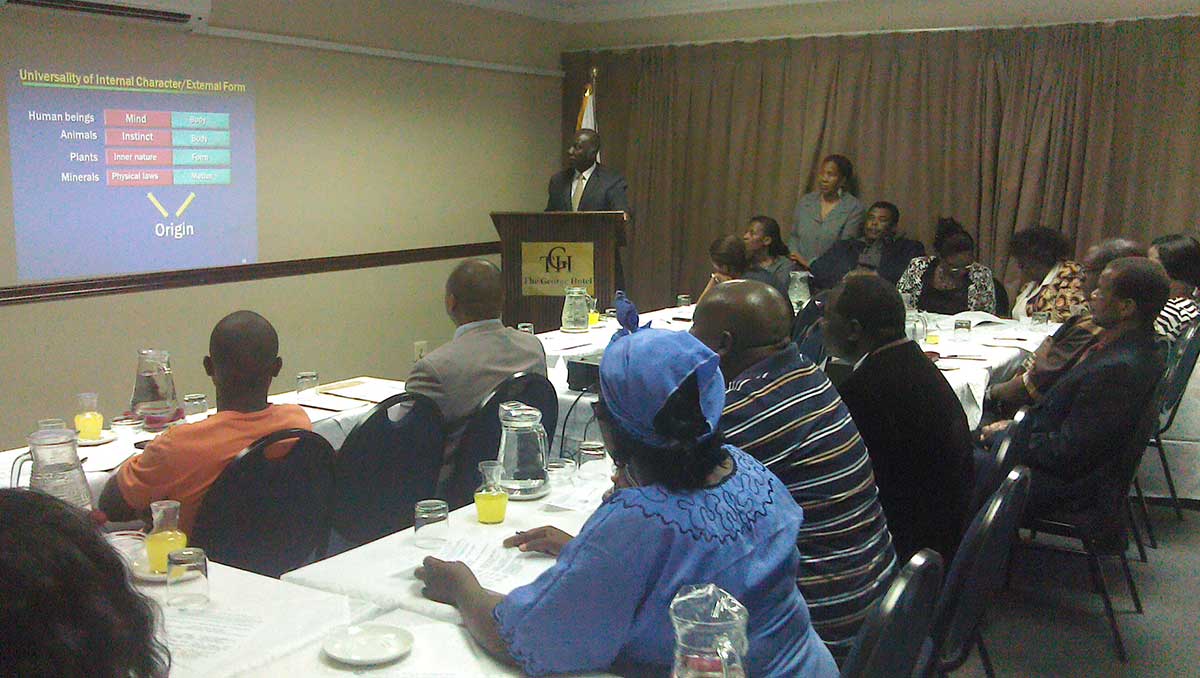 Swaziland: Ambassadors for Peace Seminar 1 Rev Ghomsi Making the Presentation